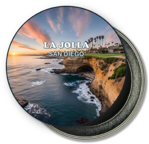 La Jolla San Diego Fridge Magnet - Sunset and the Cove