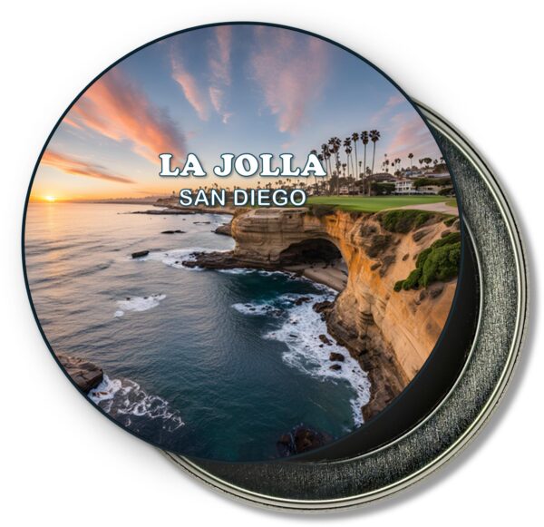 La Jolla San Diego Fridge Magnet - Sunset and the Cove