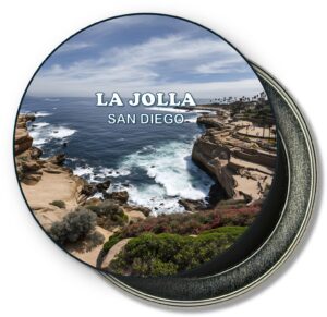La Jolla San Diego Fridge Magnet - Cliffs and Waves
