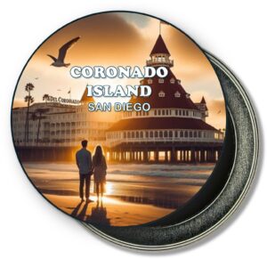 San Diego Coronado Island Fridge Magnet - Hotel del Coronado at Sunset