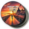 San Diego Coronado Island Fridge Magnet - Biking in Sunset 2