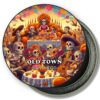 San Diego Old Town Fridge Magnet - Sugar Skull Party