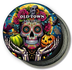 San Diego Old Town Fridge Magnet - Sugar Skull Halloween
