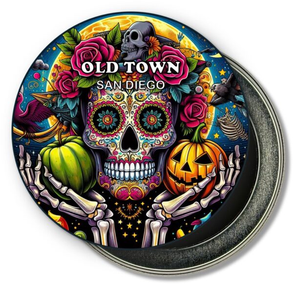 San Diego Old Town Fridge Magnet - Sugar Skull Halloween