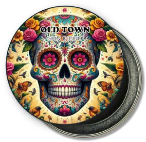 San Diego Old Town Fridge Magnet - Sugar Skull