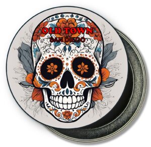 San Diego Old Town Fridge Magnet - Sugar Skull
