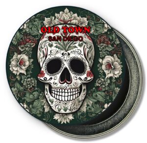 San Diego Old Town Fridge Magnet - Sugar Skull