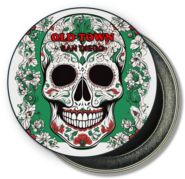 San Diego Old Town Fridge Magnet - Sugar Skull