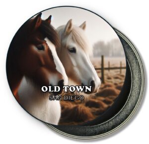 San Diego Old Town Fridge Magnet - Cowboy Horses