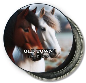San Diego Old Town Fridge Magnet - Cowboy Horses