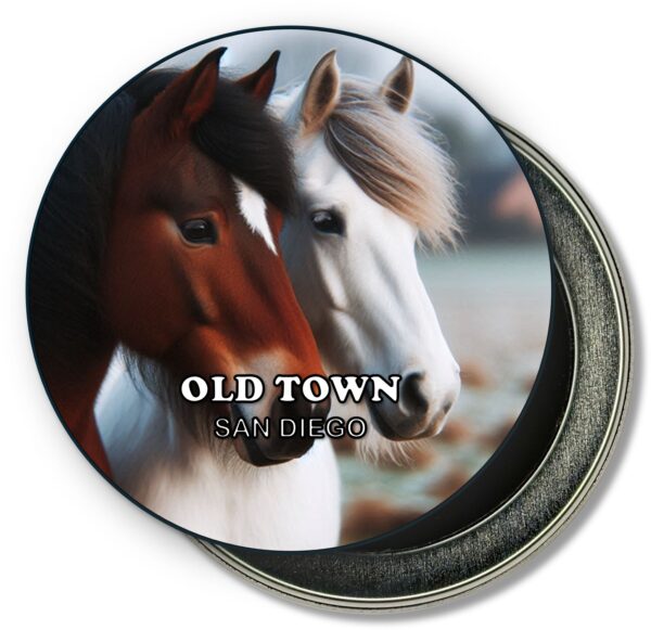 San Diego Old Town Fridge Magnet - Cowboy Horses