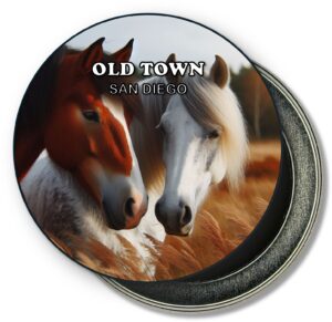 San Diego Old Town Fridge Magnet - Cowboy Horses