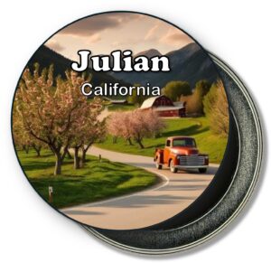 Julian California Fridge Magnet - Apple Trees and Dirt Road