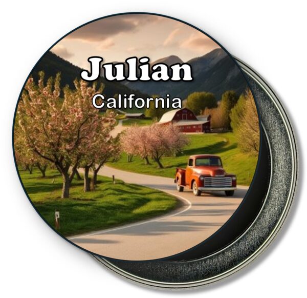 Julian California Fridge Magnet - Apple Trees and Dirt Road
