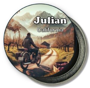 Julian California Fridge Magnet - Classic Rider and Mountains