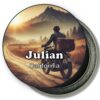 Julian California Fridge Magnet - Riding in Sunrise