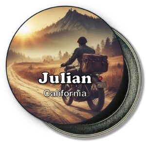 Julian California Fridge Magnet - Riding in Sunrise