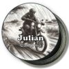 Julian California Fridge Magnet - Sketch of Sport Motorcycle Rider and Dirt Road