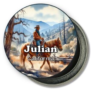Julian California Fridge Magnet - Horse Back Riding and Mountains