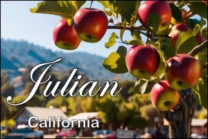 Julian California Postcards - Apple Tree and Country View