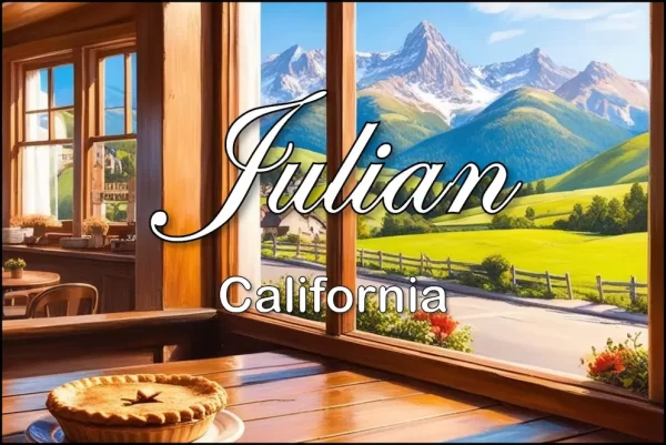 Julian California Postcards - Apple Pie and Mountain View