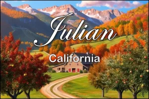 Julian California Postcards - Apple Farm and Mountains