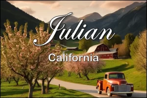 Julian California Postcards - Apple Farm and Vintage Car