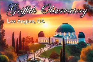 Los Angles California Postcards - Sunset Light Shining on the Domes